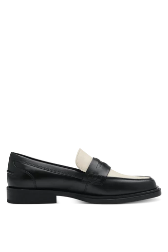 Tamaris fekete bézs slipper