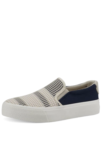 Tamaris TOUCHit slip on kék- bézs színben