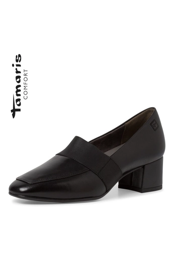 Tamaris Comfort női fekete bőr cipő