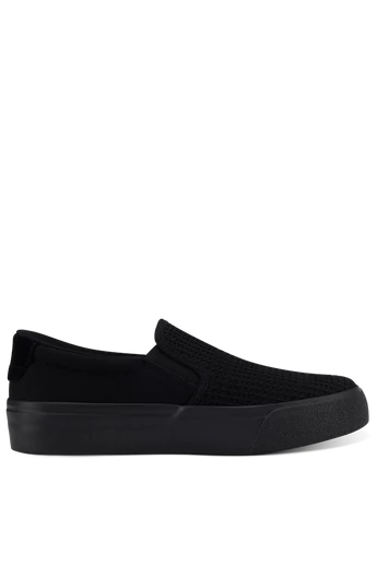 Tamaris női fekete klasszikus slip on vászon cipő