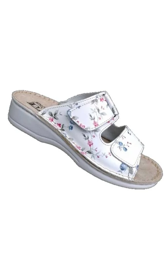 Pedi Bed női virág mintás bőr  papucs