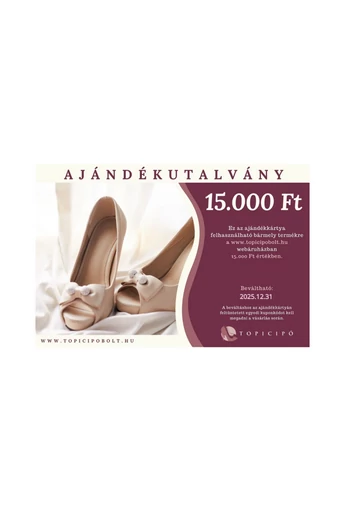 Ajándékutalvány 15.000 Ft értékben