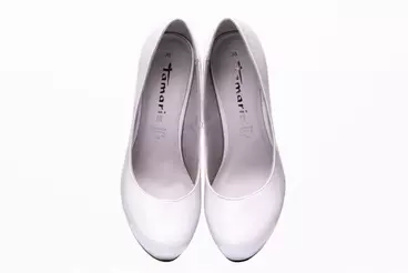 Tamaris szürke lakk magassarkú női cipő