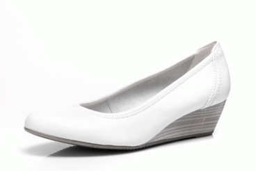 Tamaris fehér bőr telitalpú női cipő