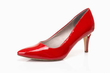 Tamaris piros lakk magassarkú női cipő