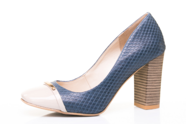 Claudio Dessi kék bőr magassarkú női cipő