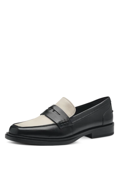 Tamaris fekete bézs slipper