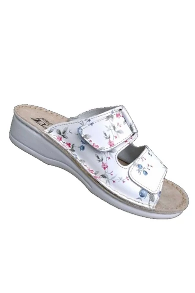 Pedi Bed női virág mintás bőr  papucs
